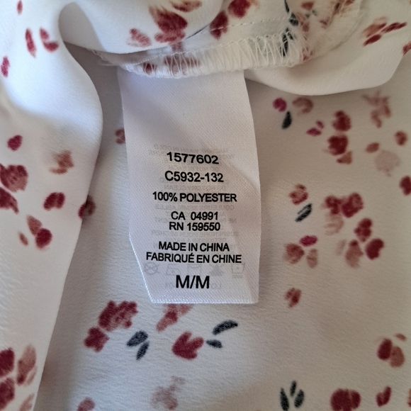 Dalia Women's Printed Floral Short Sleeve Blouse Shirt Size Medium - NWT - Picture 11 of 12